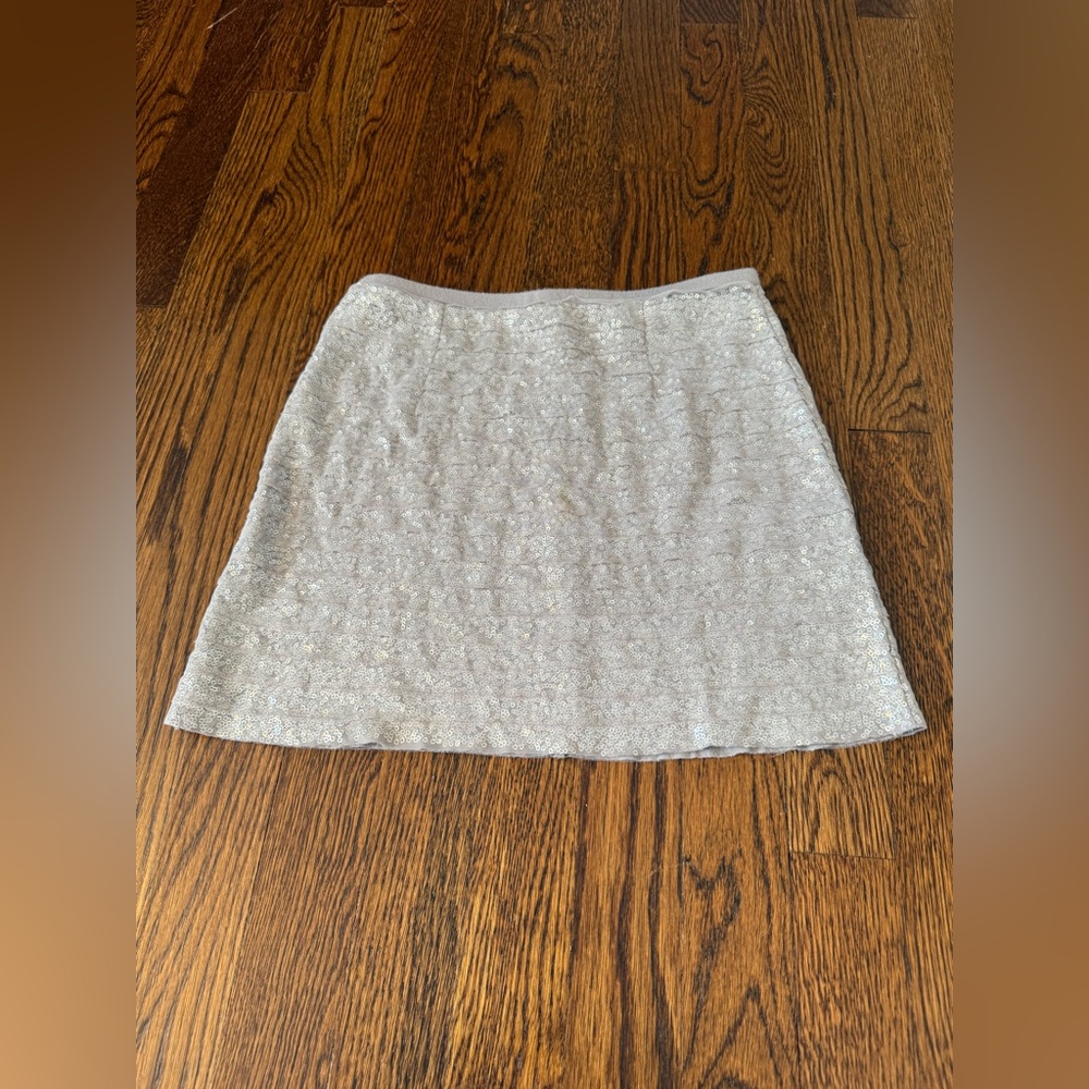 Chan Luu Sequin Grey Skirt Orange Label